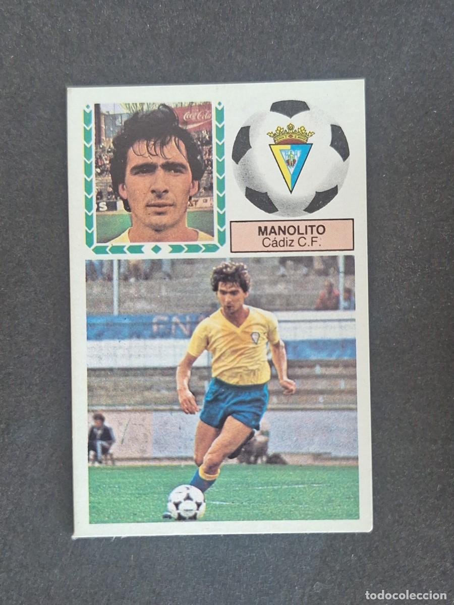 Cromos de f&uacute;tbol: L5 MANOLITO CADIZ C. F. LIGA ESTE 1983 1984 83 84 NUNCA PEGADO SIN PEGAR