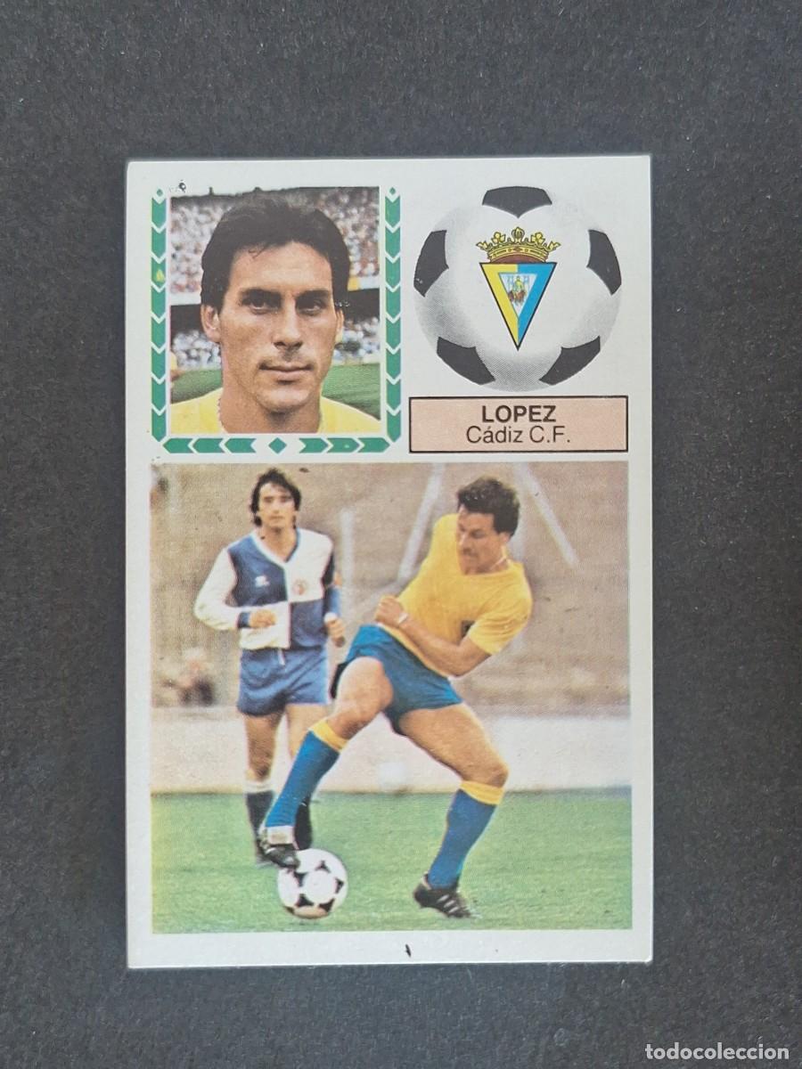 Cromos de f&uacute;tbol: L5 LOPEZ CADIZ C. F. LIGA ESTE 1983 1984 83 84 NUNCA PEGADO SIN PEGAR