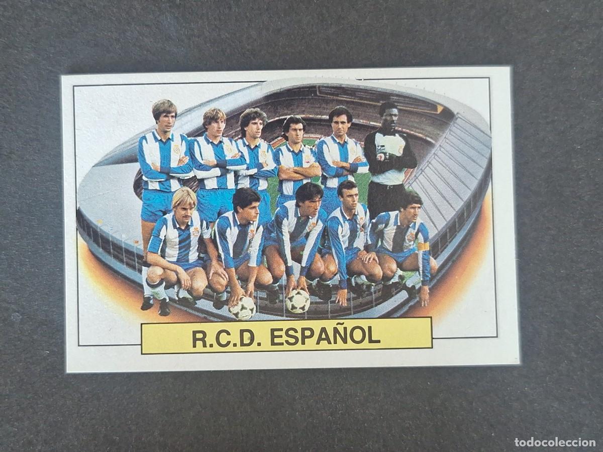 Cromos de f&uacute;tbol: L5 EQUIPO ALINEACION R. C. D. ESPA&Ntilde;OL LIGA ESTE 1983 1984 83 84 NUNCA PEGADO SIN PEGAR