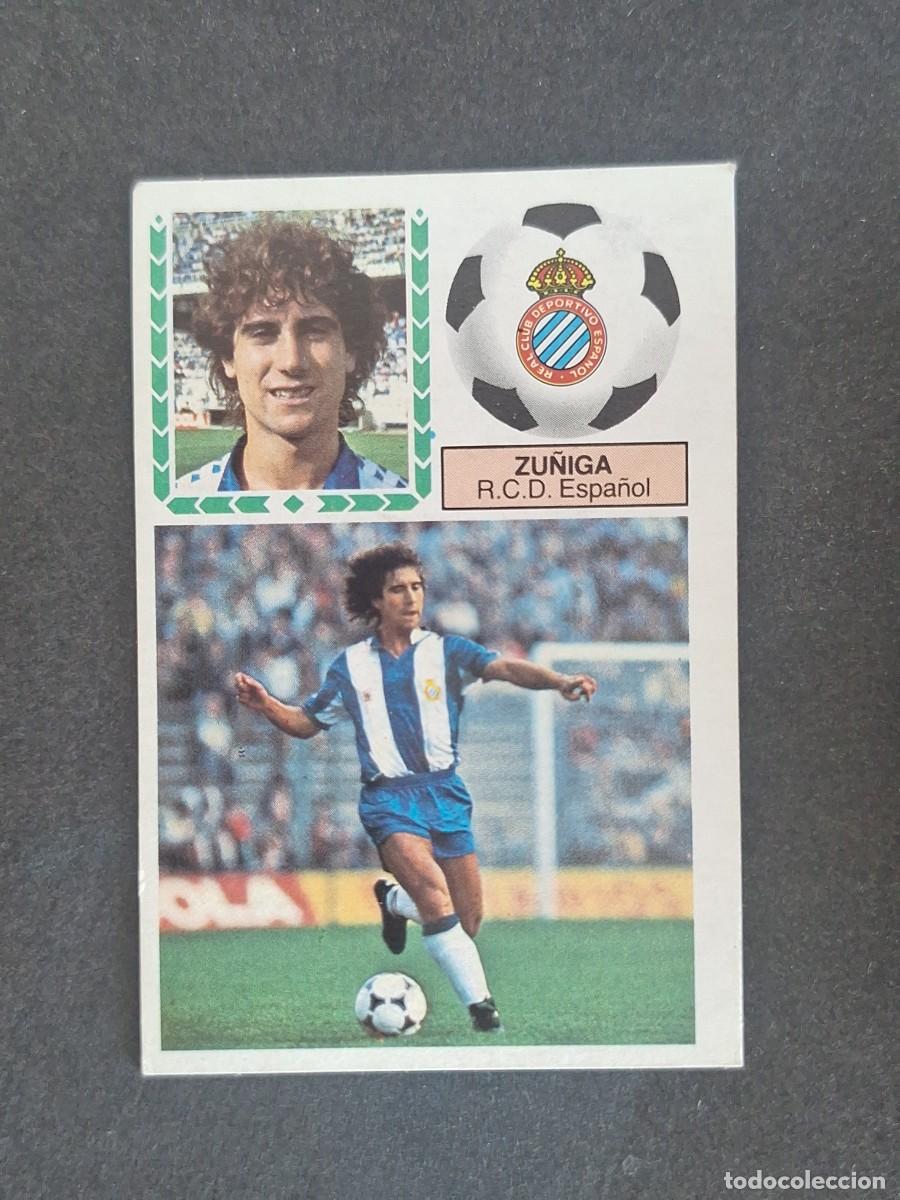 Cromos de f&uacute;tbol: L5 ZU&Ntilde;IGA R. C. D. ESPA&Ntilde;OL LIGA ESTE 1983 1984 83 84 NUNCA PEGADO SIN PEGAR