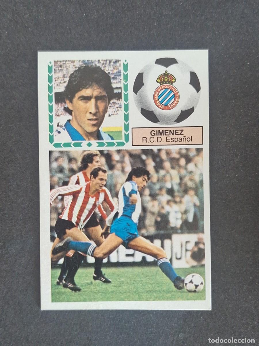 Cromos de f&uacute;tbol: L5 GIMENEZ R. C. D. ESPA&Ntilde;OL LIGA ESTE 1983 1984 83 84 NUNCA PEGADO SIN PEGAR