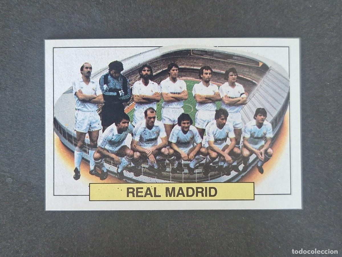 Cromos de f&uacute;tbol: L5 EQUIPO ALINEACION REAL MADRID LIGA ESTE 1983 1984 83 84 NUNCA PEGADO SIN PEGAR