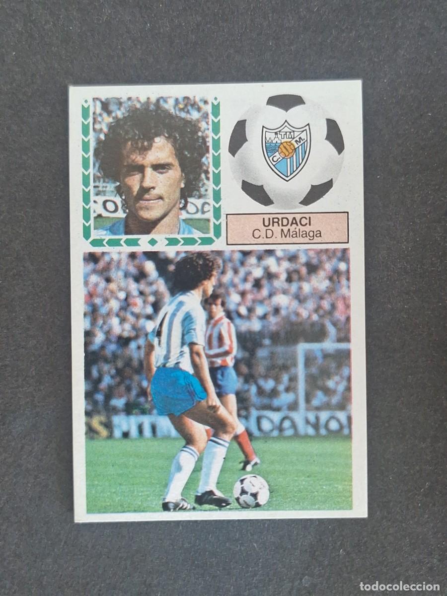 Cromos de f&uacute;tbol: L5 URDACI C. D. MALAGA LIGA ESTE 1983 1984 83 84 NUNCA PEGADO SIN PEGAR
