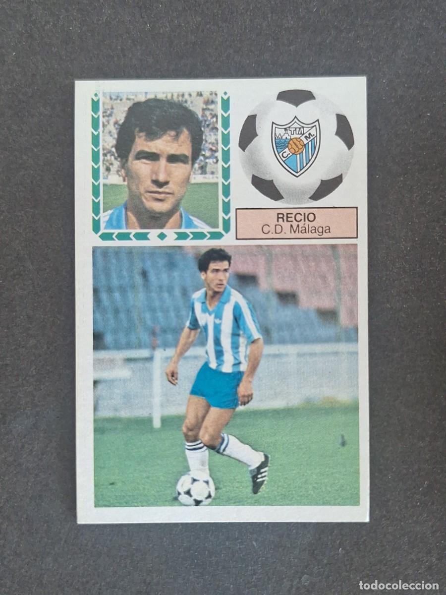 Cromos de f&uacute;tbol: L5 RECIO C. D. MALAGA LIGA ESTE 1983 1984 83 84 NUNCA PEGADO SIN PEGAR
