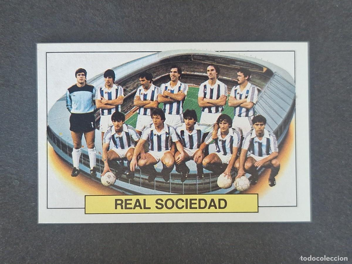 Cromos de f&uacute;tbol: L5 EQUIPO ALINEACION REAL SOCIEDAD LIGA ESTE 1983 1984 83 84 NUNCA PEGADO SIN PEGAR