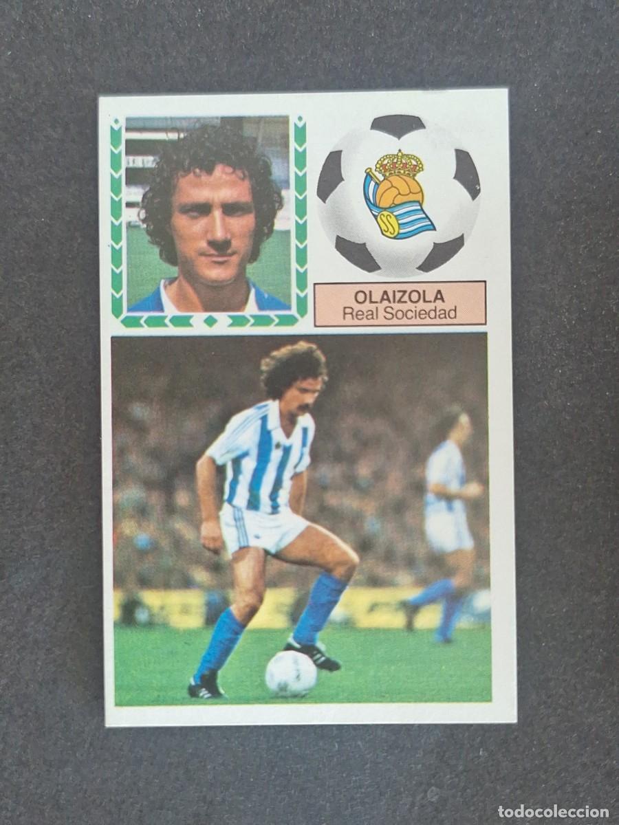 Cromos de f&uacute;tbol: L5 OLAIZOLA REAL SOCIEDAD LIGA ESTE 1983 1984 83 84 NUNCA PEGADO SIN PEGAR
