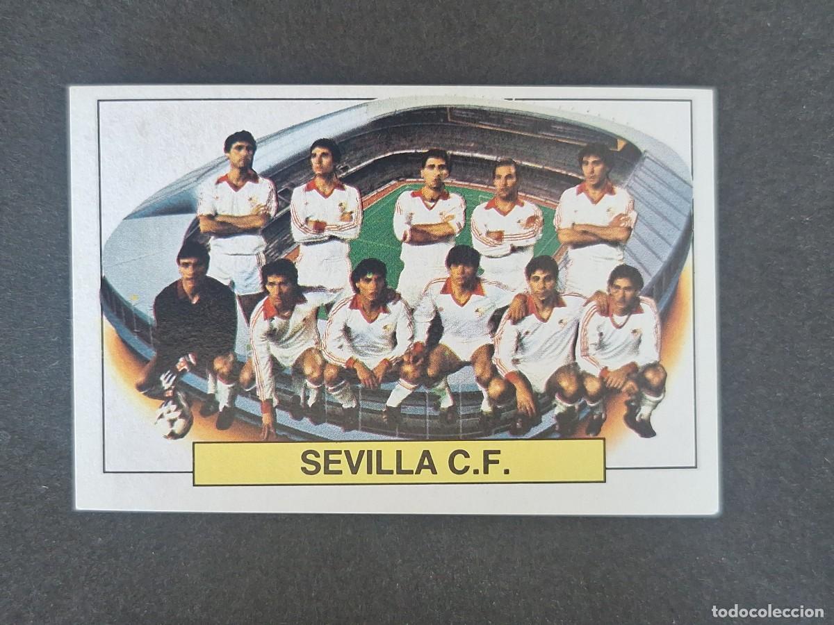 Cromos de f&uacute;tbol: L5 EQUIPO ALINEACION SEVILLA C. F. LIGA ESTE 1983 1984 83 84 NUNCA PEGADO SIN PEGAR
