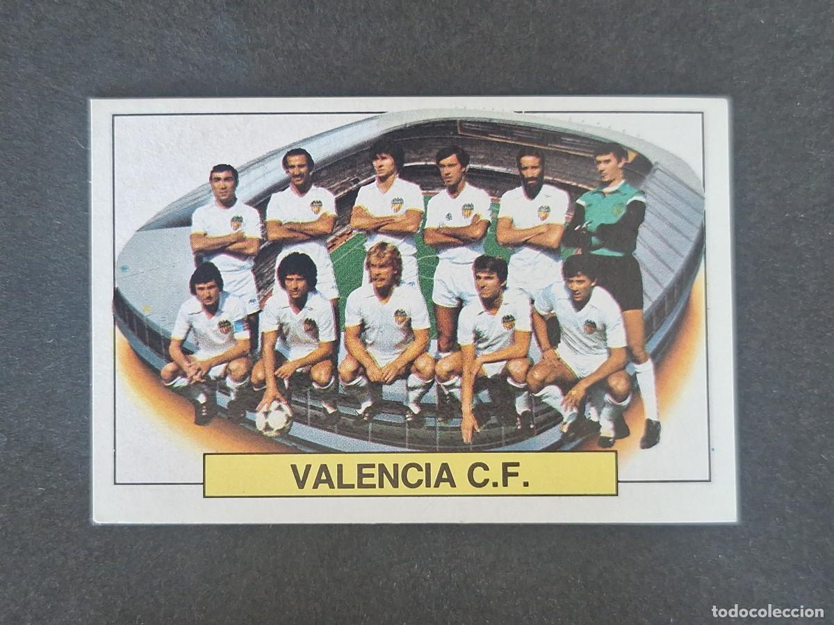 Cromos de f&uacute;tbol: L5 EQUIPO ALINEACION VALENCIA C. F. LIGA ESTE 1983 1984 83 84 NUNCA PEGADO SIN PEGAR