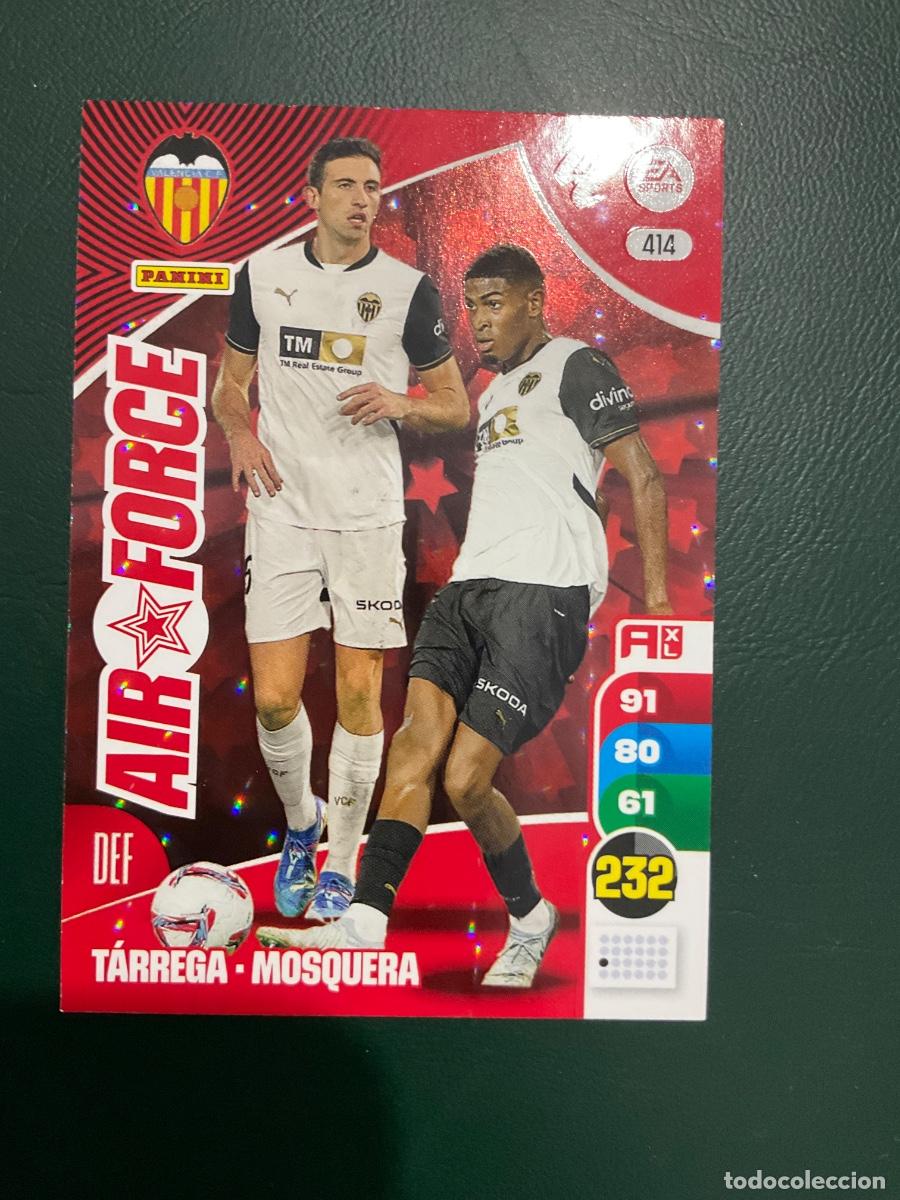 Cromos de f&uacute;tbol: Tarrega Mosquera AIR FORCE Valencia n 414 Adrenalyn XL La Liga 2024 2025 (24 25)