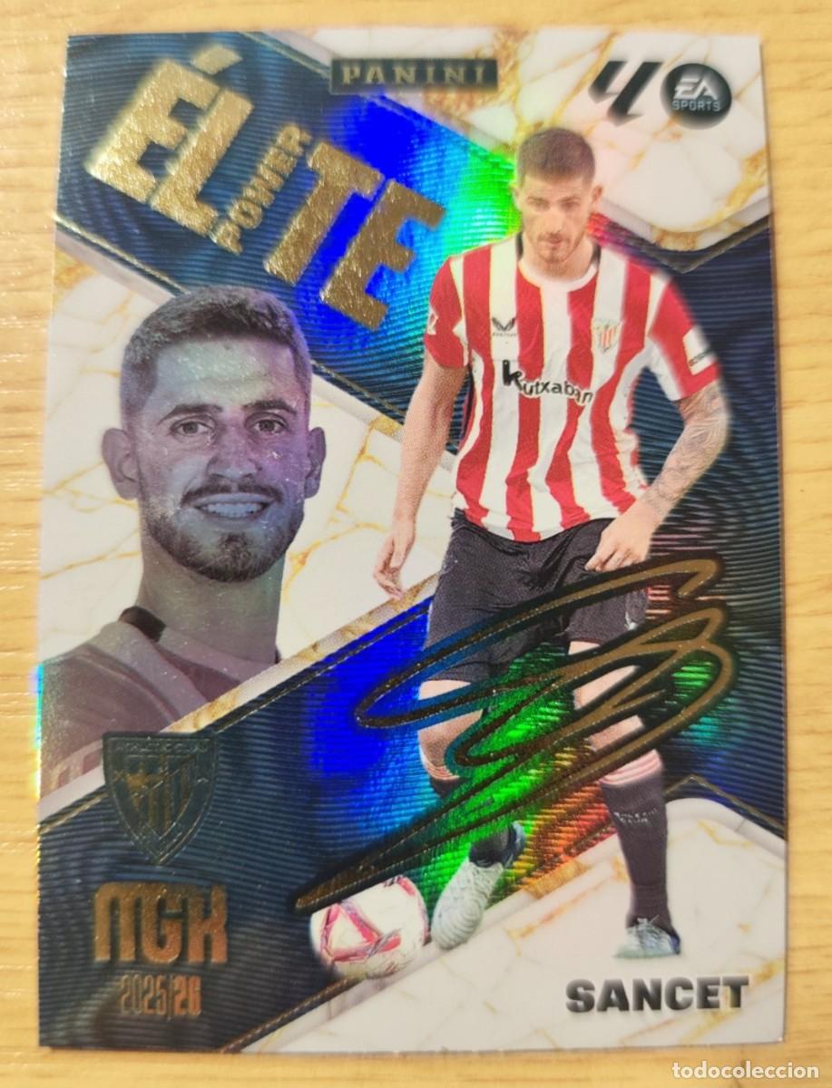 Cromos de f&uacute;tbol: CARD MGK MEGACRACKS 2025 26 ELITE POWER - SANCET - ATHLETIC BILBAO - P 17 FIRMADO AUTOGRAFO