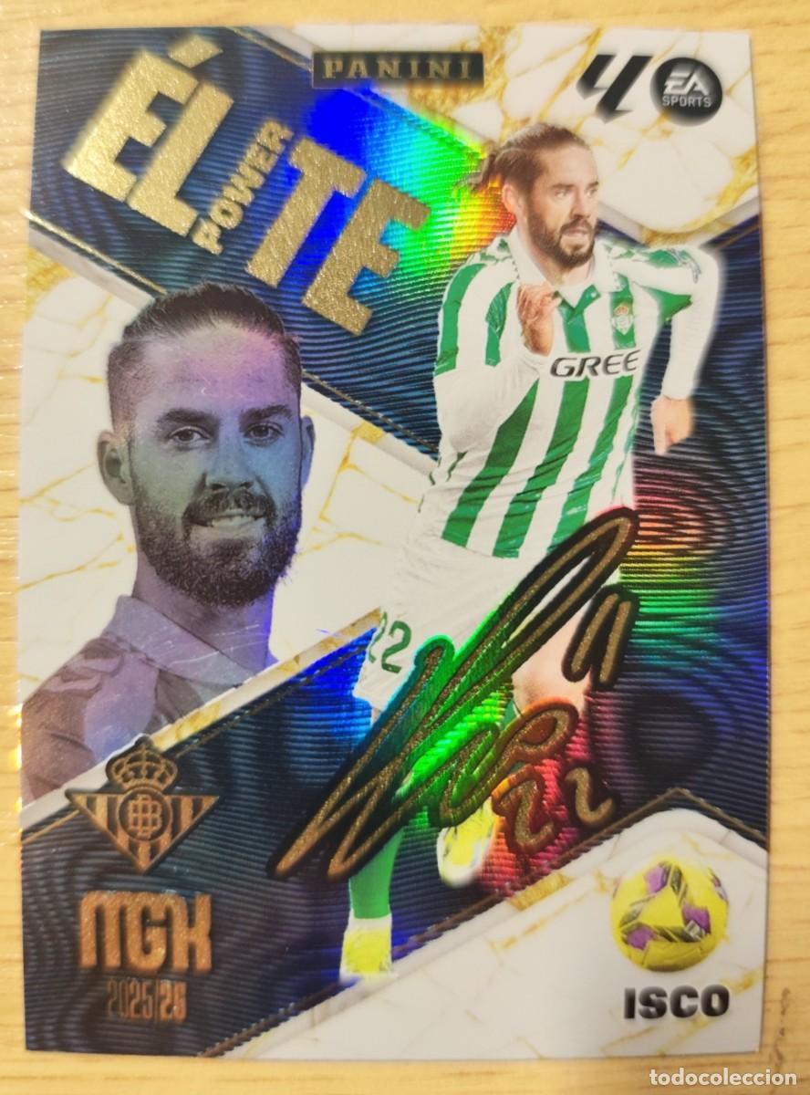 Cromos de f&uacute;tbol: CARD MGK Isco P 7 Betis Elite Power Megacracks 2025/26 MGK 25-26 FIRMADO AUTOGRAFO