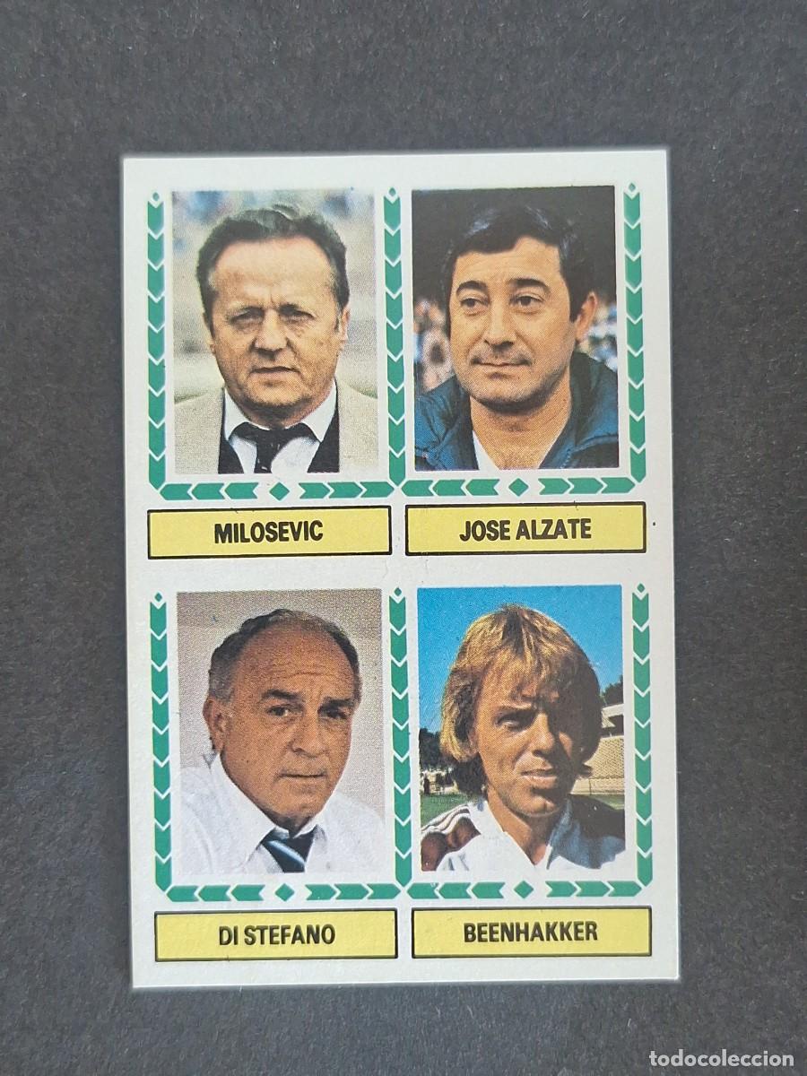 Cromos de f&uacute;tbol: L5 MILOSEVIC - ALZATE - DI STEFANO - BEENHAKKER LIGA ESTE 1983 1984 83 84 NUNCA PEGADO SIN PEGAR