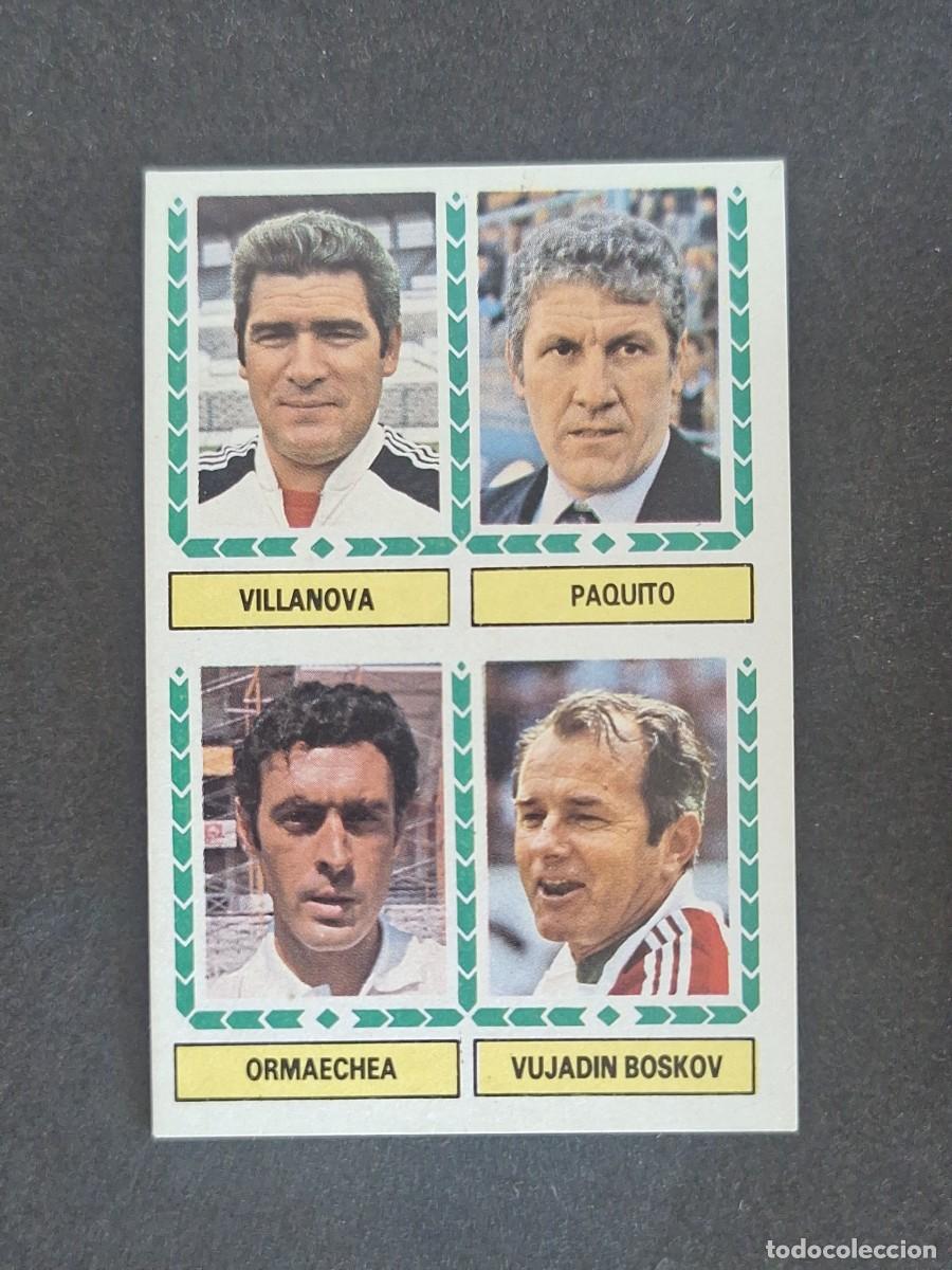 Cromos de f&uacute;tbol: L5 VILLANOVA - PAQUITO - ORMAECHEA - BOSKOV LIGA ESTE 1983 1984 83 84 NUNCA PEGADO SIN PEGAR
