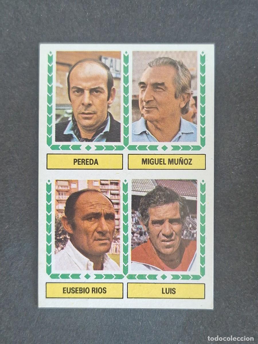 Figurine di Calcio: L5 PEREDA - MIGUEL MU&Ntilde;OZ - EUSEBIO RIOS - LUIS LIGA ESTE 1983 1984 83 84 NUNCA PEGADO SIN PEGAR