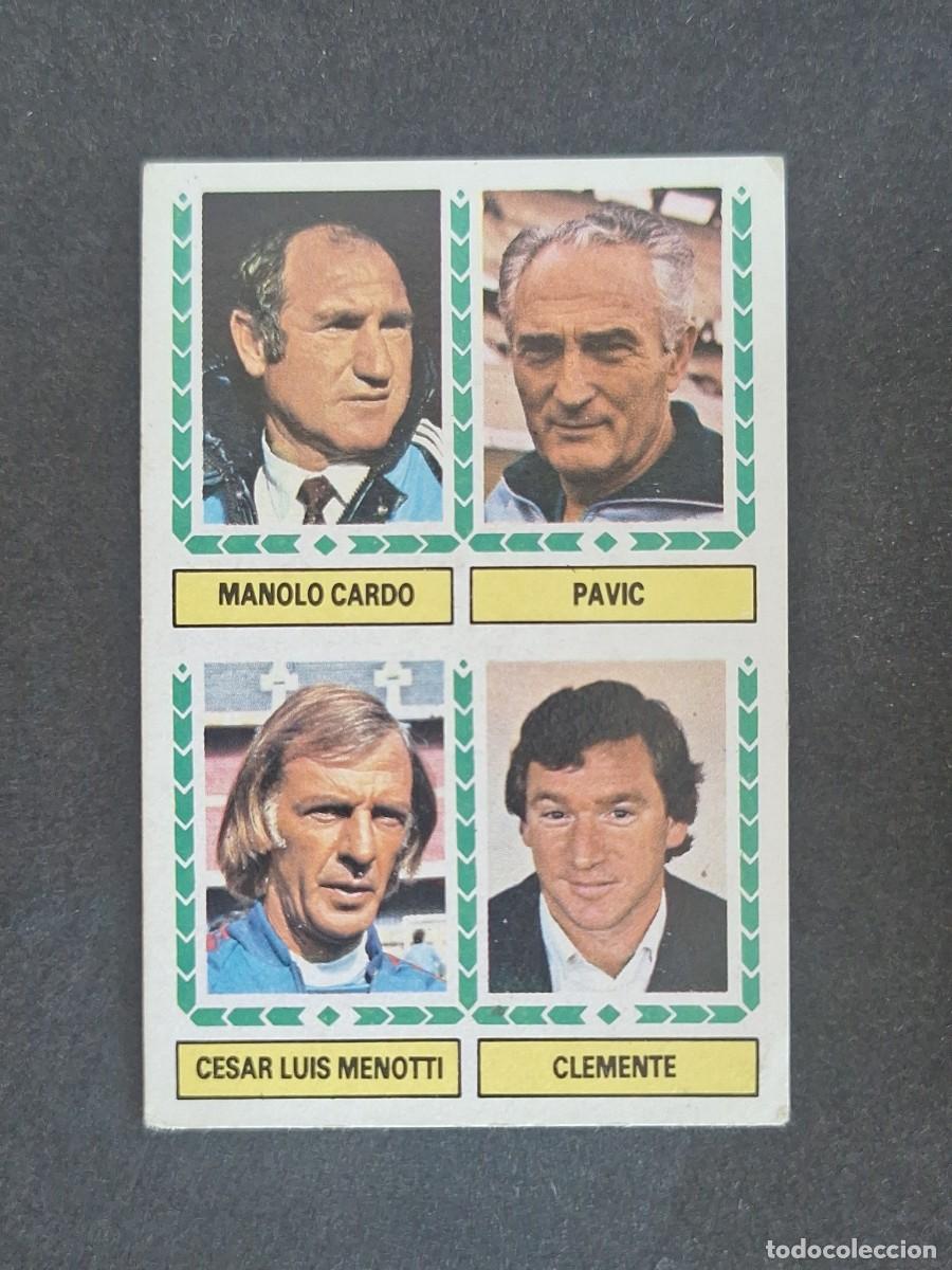 Cromos de f&uacute;tbol: L5 MANOLO CARDO - PAVIC - MENOTTI - CLEMENTE LIGA ESTE 1983 1984 83 84 NUNCA PEGADO SIN PEGAR