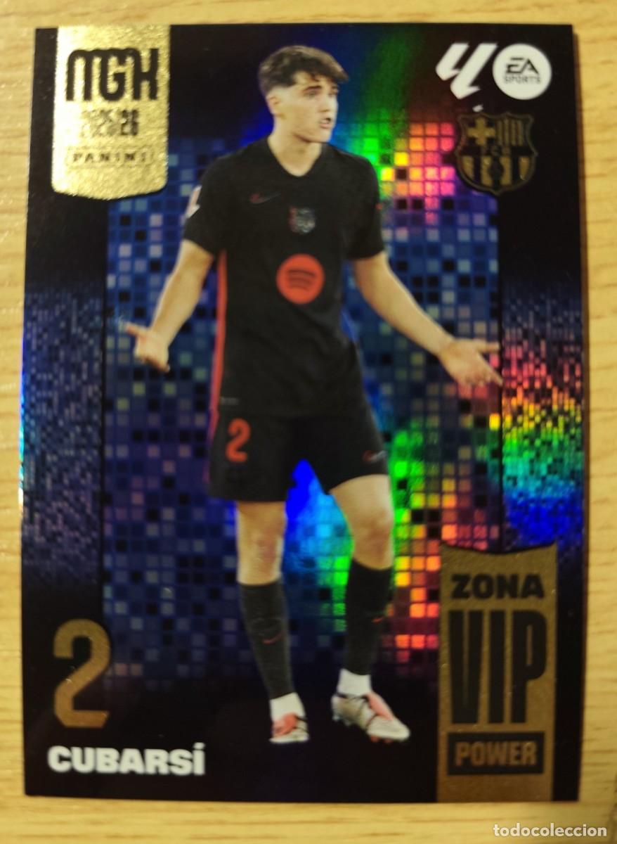 Cromos de f&uacute;tbol: CARD MGK Zona VIP POWER P 392 CUBARS&Iacute; FC BARCELONA Megacracks 2025-26
