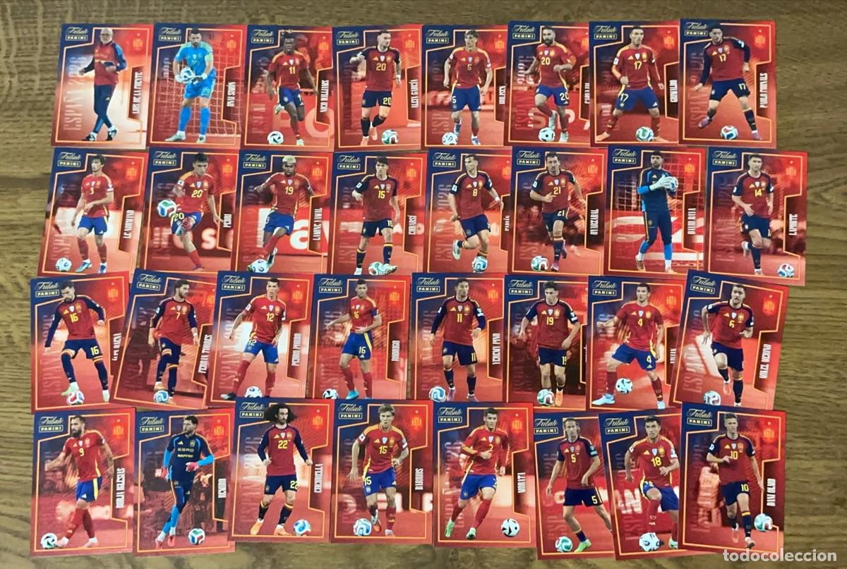 Cromos de f&uacute;tbol: Lote Completo 32 Cartas Espa&ntilde;a 2026 Panini Tributo Selecci&oacute;n Espa&ntilde;ola (Lamine, Pedri, Nico)