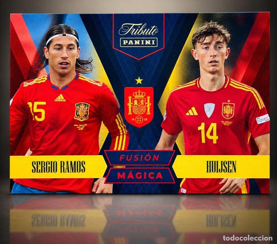 Cromos de f&uacute;tbol: Sergio Ramos Huijsen #83 Fusion Magica Vamos Seleccion Panini Tributo 2010 2026