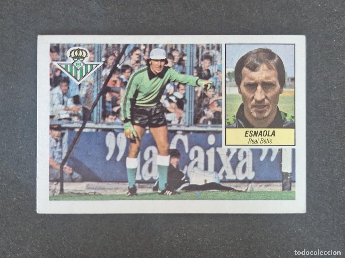 Cromos de f&uacute;tbol: L3 ESNAOLA REAL BETIS BALOMPIE LIGA ESTE 1984 1985 84 85 NUNCA PEGADO SIN PEGAR