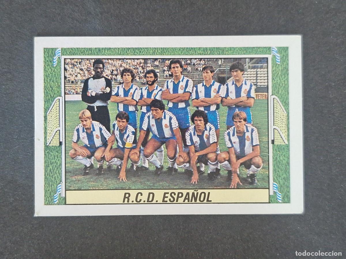 Cromos de f&uacute;tbol: L3 ALINEACION EQUIPO R. C. D. ESPA&Ntilde;OL LIGA ESTE 1984 1985 84 85 NUNCA PEGADO SIN PEGAR