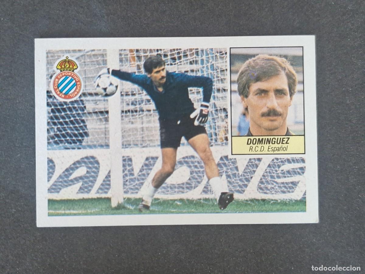 Cromos de f&uacute;tbol: L3 DOMINGUEZ R. C. D. ESPA&Ntilde;OL LIGA ESTE 1984 1985 84 85 NUNCA PEGADO SIN PEGAR