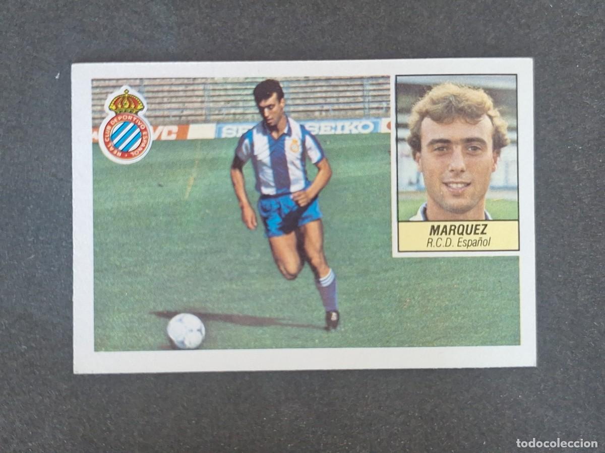 Cromos de f&uacute;tbol: L3 MARQUEZ R. C. D. ESPA&Ntilde;OL LIGA ESTE 1984 1985 84 85 NUNCA PEGADO SIN PEGAR