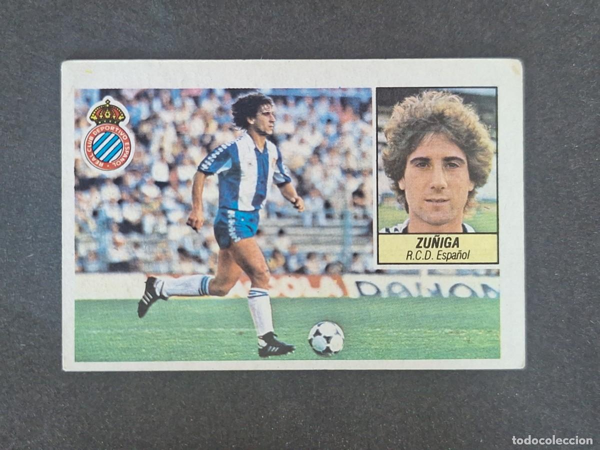 Cromos de f&uacute;tbol: L3 ZU&Ntilde;IGA R. C. D. ESPA&Ntilde;OL LIGA ESTE 1984 1985 84 85 NUNCA PEGADO SIN PEGAR