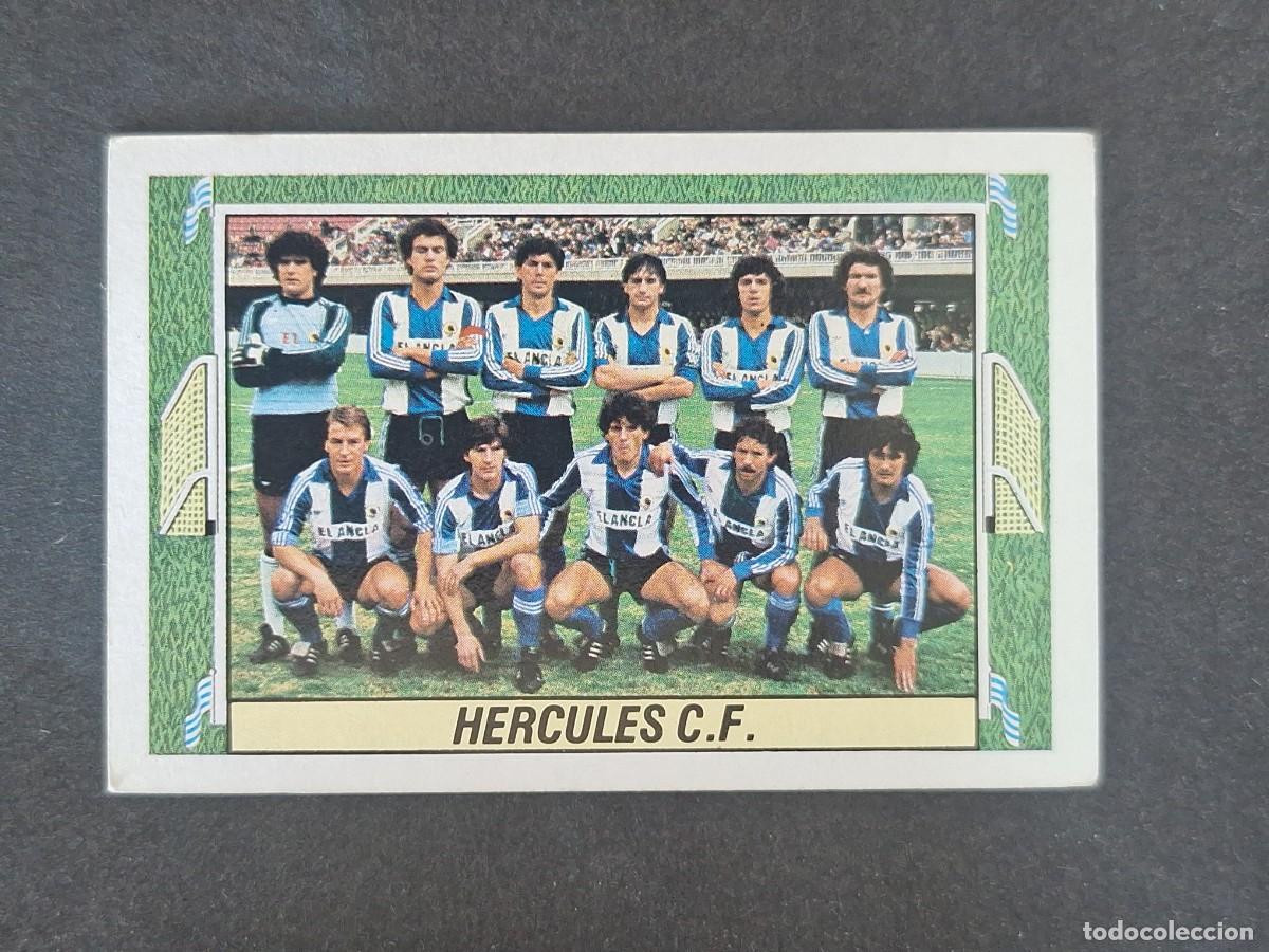 Cromos de f&uacute;tbol: L3 ALINEACION EQUIPO HERCULES C. F. LIGA ESTE 1984 1985 84 85 NUNCA PEGADO SIN PEGAR