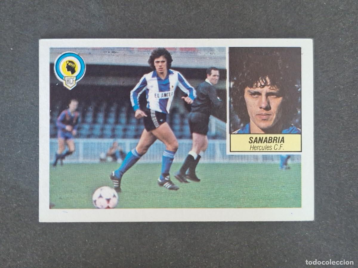 Cromos de f&uacute;tbol: L3 SANABRIA HERCULES C. F. LIGA ESTE 1984 1985 84 85 NUNCA PEGADO SIN PEGAR