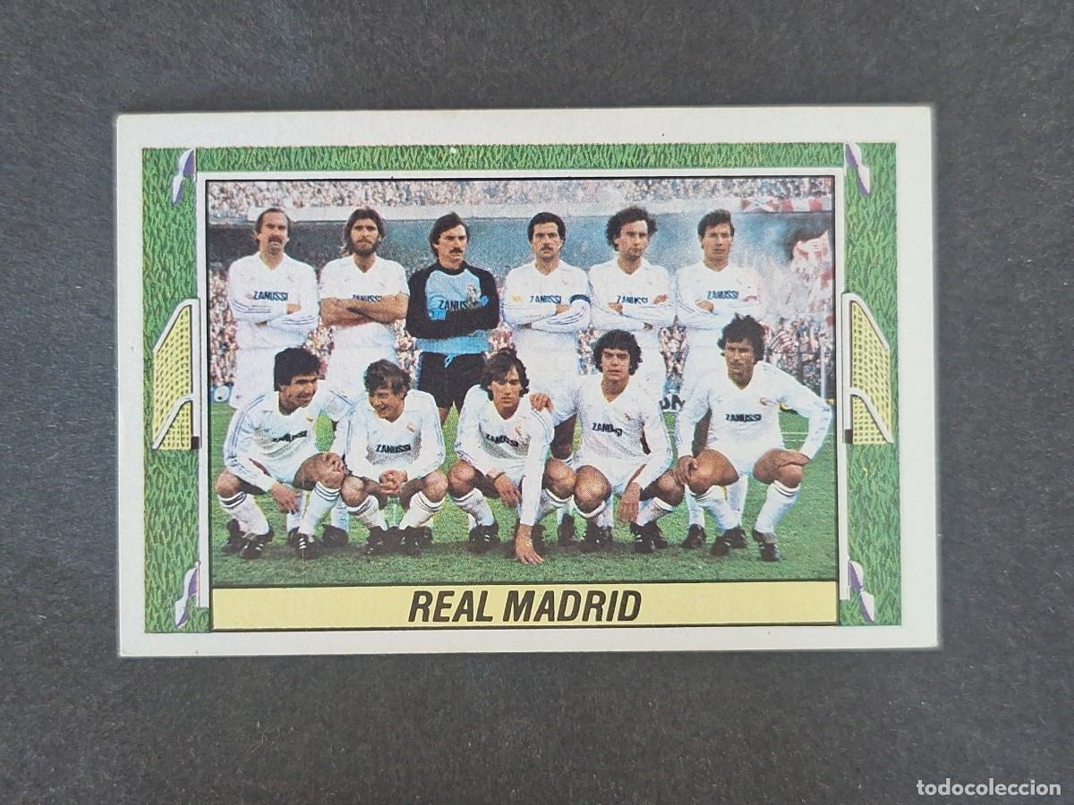 Cromos de f&uacute;tbol: L3 ALINEACION EQUIPO REAL MADRID LIGA ESTE 1984 1985 84 85 NUNCA PEGADO SIN PEGAR