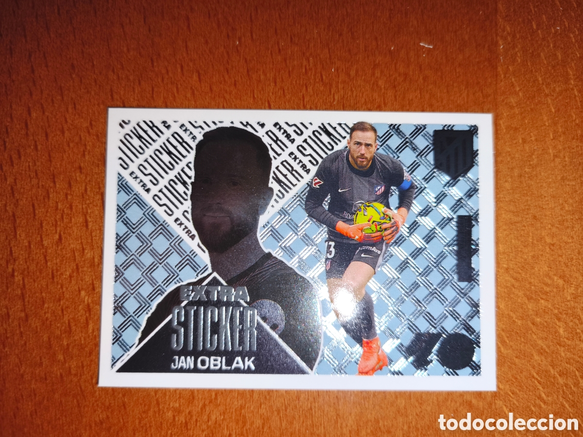 Cromos de f&uacute;tbol: Oblak EXTRA STICKER Plata liga este 26/27 Atl&eacute;tico De Madrid
