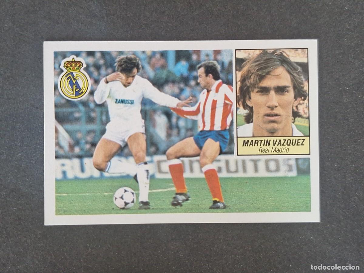 Cromos de f&uacute;tbol: L3 MARTIN VAZQUEZ REAL MADRID LIGA ESTE 1984 1985 84 85 NUNCA PEGADO SIN PEGAR