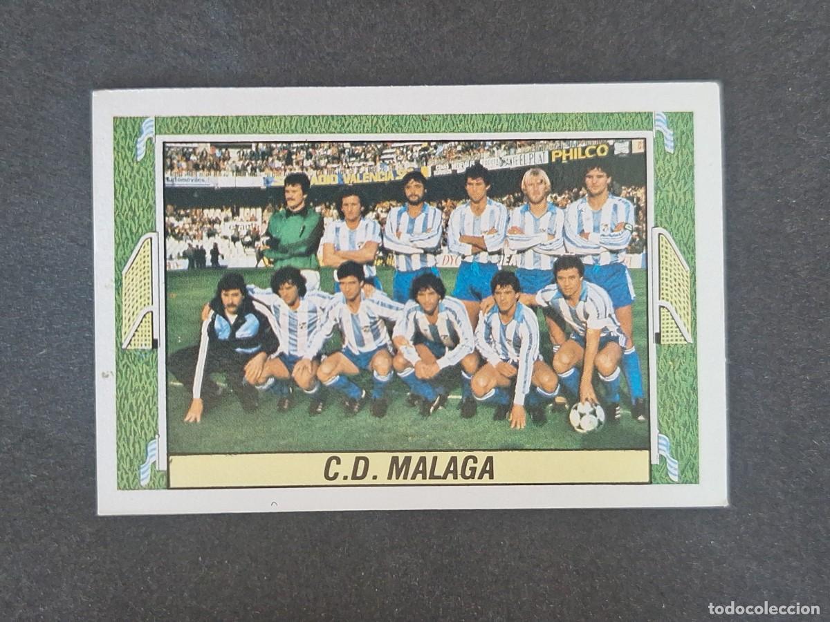 Cromos de f&uacute;tbol: L3 ALINEACION EQUIPO C. D. MALAGA LIGA ESTE 1984 1985 84 85 NUNCA PEGADO SIN PEGAR