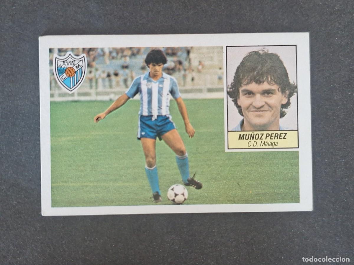 Cromos de f&uacute;tbol: L3 MU&Ntilde;OZ PEREZ C. D. MALAGA LIGA ESTE 1984 1985 84 85 NUNCA PEGADO SIN PEGAR