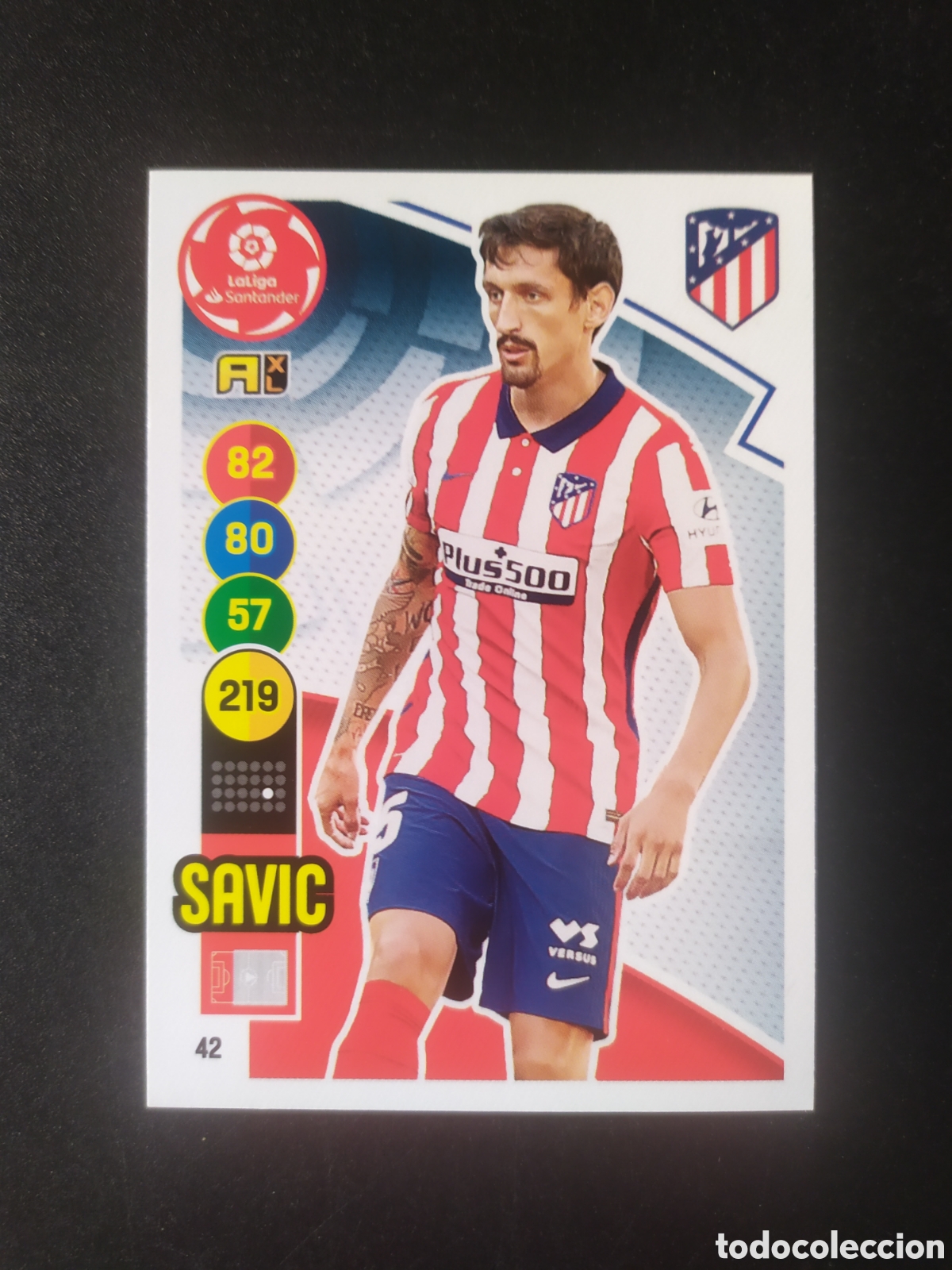 Cromos de f&uacute;tbol: Adrenalyn 2020 2021 20 21 panini Savic n&deg; 42 Atl&eacute;tico Madrid