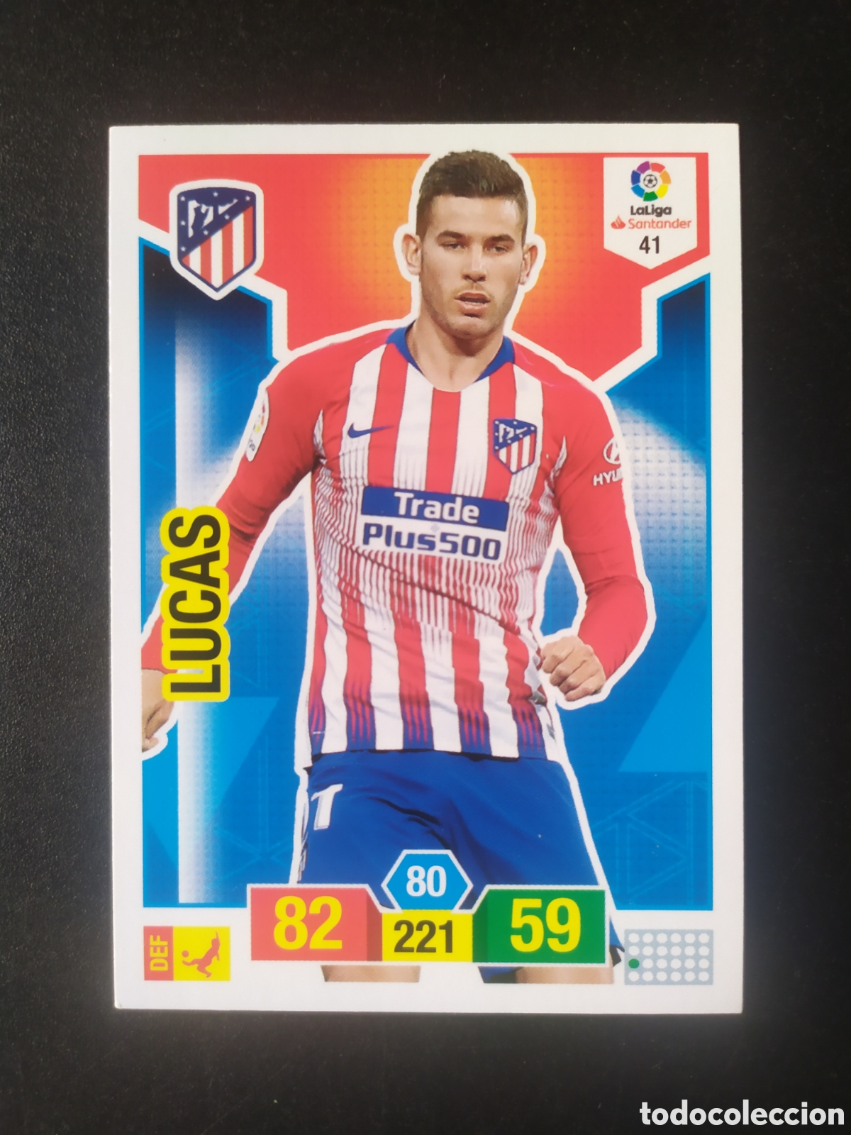 Cromos de f&uacute;tbol: Adrenalyn 2018 2019 18 19 panini Lucas n&deg; 41 Atl&eacute;tico Madrid