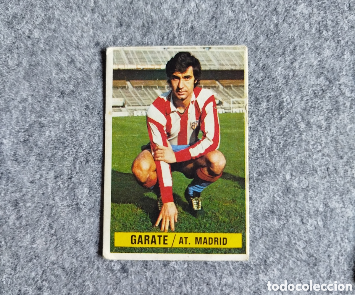 Cromos de f&uacute;tbol: SIN PEGAR GARATE ATL&Eacute;TICO DE MADRID 74 75 1974 1975 EDICIONES ESTE CROMO NUNCA PEGADO