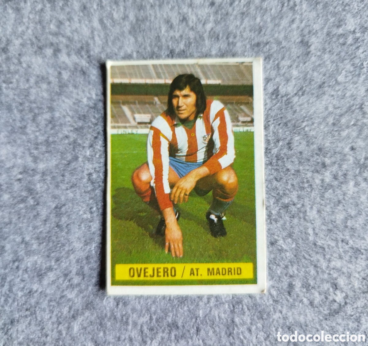Cromos de f&uacute;tbol: BAJA SIN PEGAR OVEJERO ATL&Eacute;TICO DE MADRID 74 75 1974 1975 EDICIONES ESTE CROMO NUNCA PEGADO