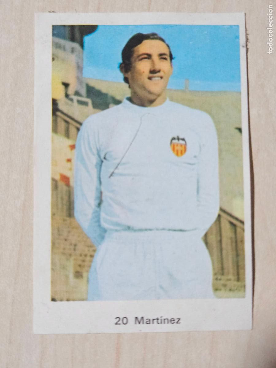 Football Stickers: N&ordm; 20 MARTINEZ - VALENCIA - CAMPEONATO NACIONAL DE LIGA RUIZ ROMERO A&Ntilde;O 1973 CROMO RECUPERADO