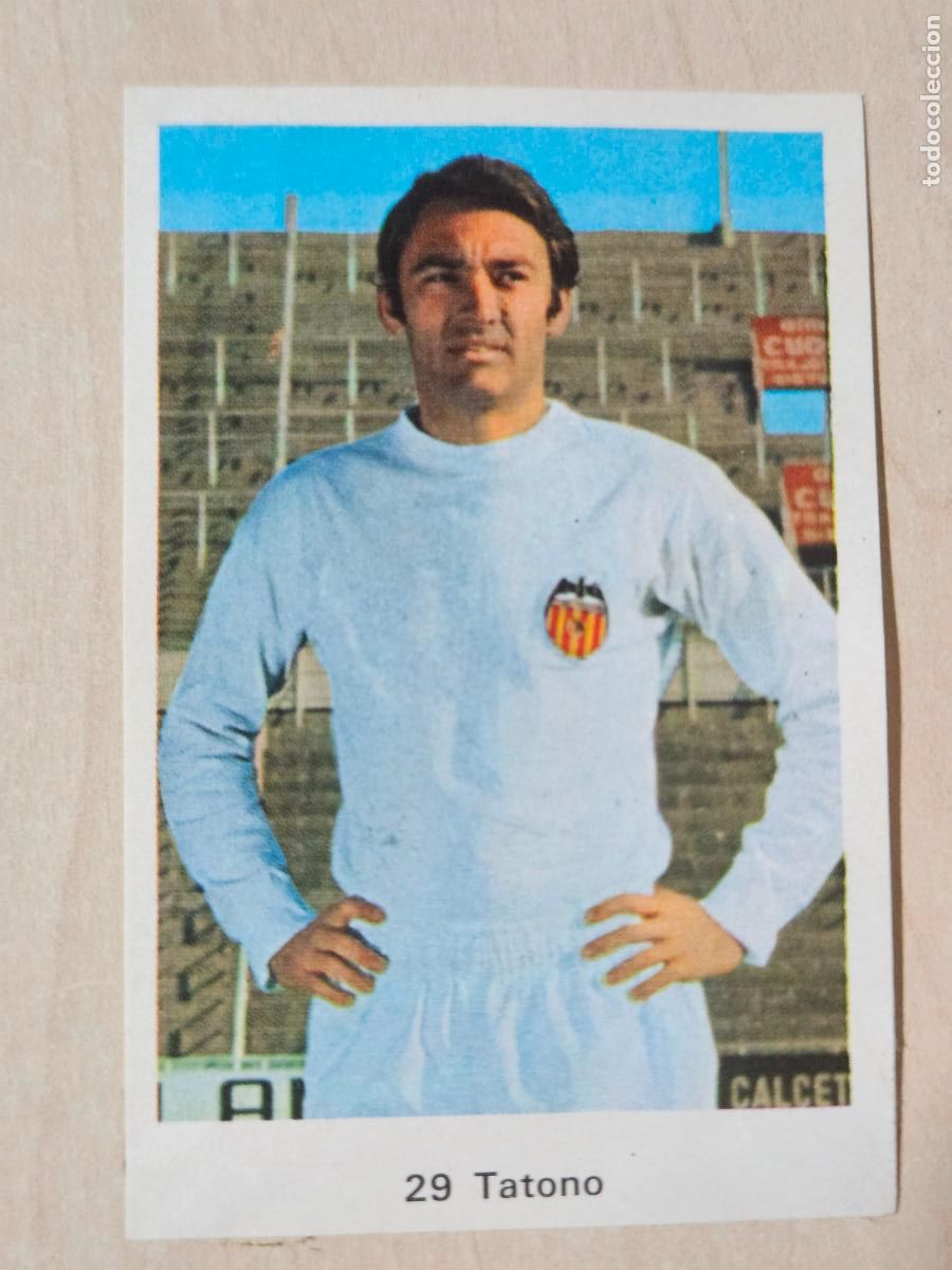 Football Stickers: N&ordm; 29 TATONO - VALENCIA - CAMPEONATO NACIONAL DE LIGA RUIZ ROMERO A&Ntilde;O 1973 CROMO RECUPERADO
