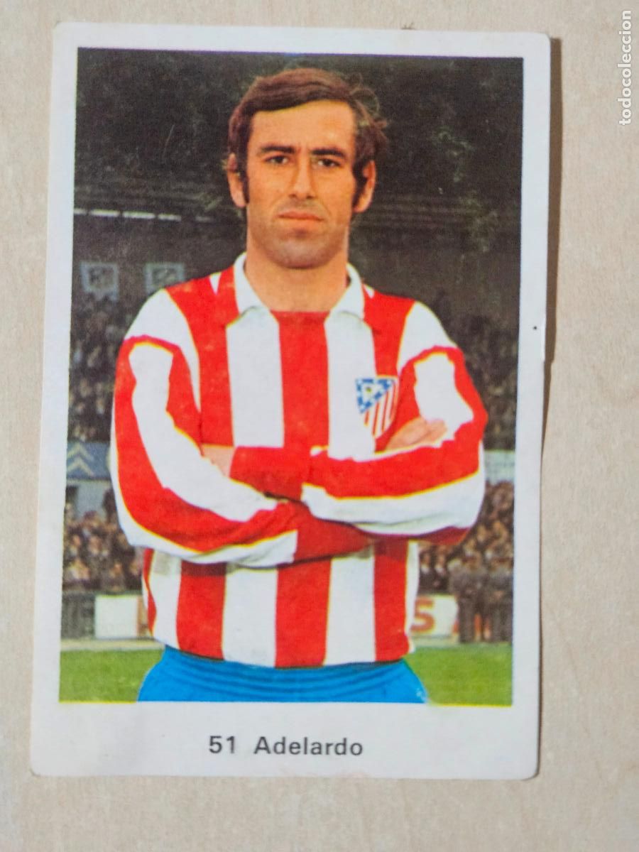 Football Stickers: N&ordm; 51 ADELARDO ATLETICO MADRID - CAMPEONATO NACIONAL DE LIGA RUIZ ROMERO A&Ntilde;O 1973 CROMO RECUPERADO