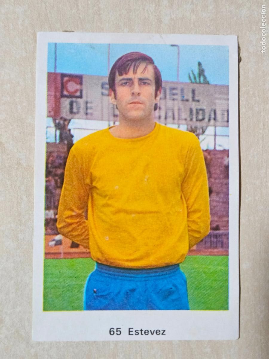 Cromos de f&uacute;tbol: N&ordm; 65 ESTEVEZ - LAS PALMAS - CAMPEONATO NACIONAL DE LIGA RUIZ ROMERO A&Ntilde;O 1973 CROMO RECUPERADO