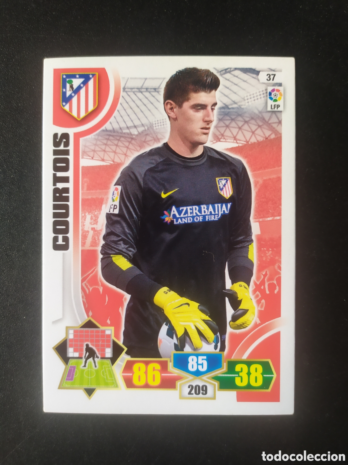 Cromos de f&uacute;tbol: Adrenalyn 2013 2014 13 14 panini Courtois n&deg; 37 Atl&eacute;tico Madrid