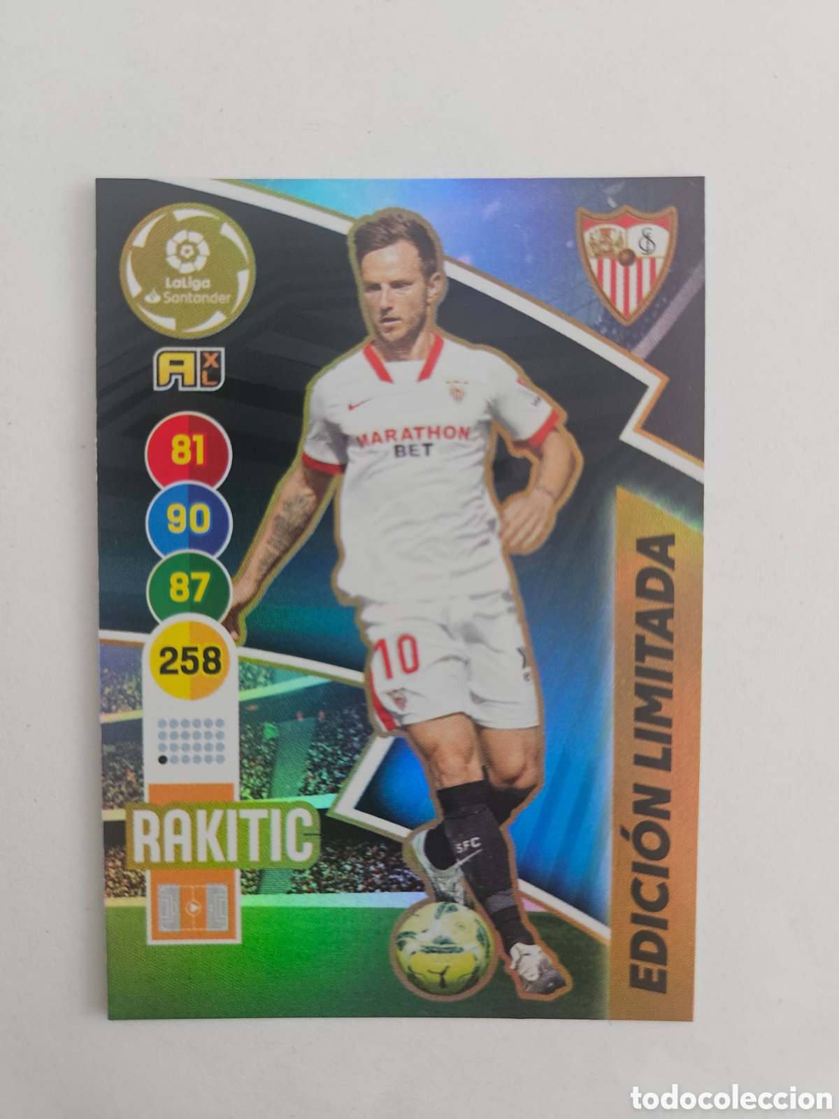 Football Stickers: RAKITIC EDICI&Oacute;N LIMITADA DEL SEVILLA 20 21 ADRENALYN 2020 2021 PANINI