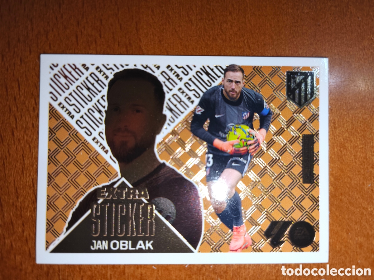 Football Stickers: Oblak EXTRA STICKER Bronce liga este 26/27 Atl&eacute;tico De Madrid