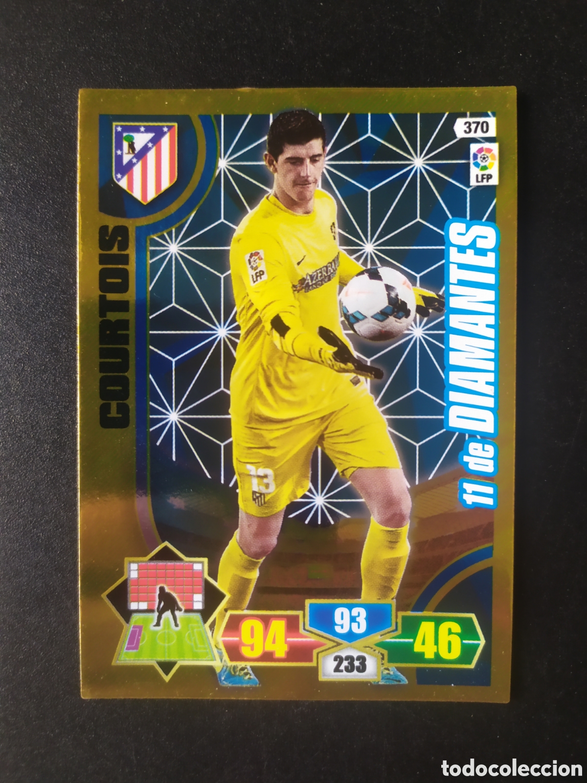 Cartes &agrave; collectionner de Football: Adrenalyn 2013 2014 13 14 panini Courtois 11 de diamantes n&deg; 370 Atl&eacute;tico Madrid