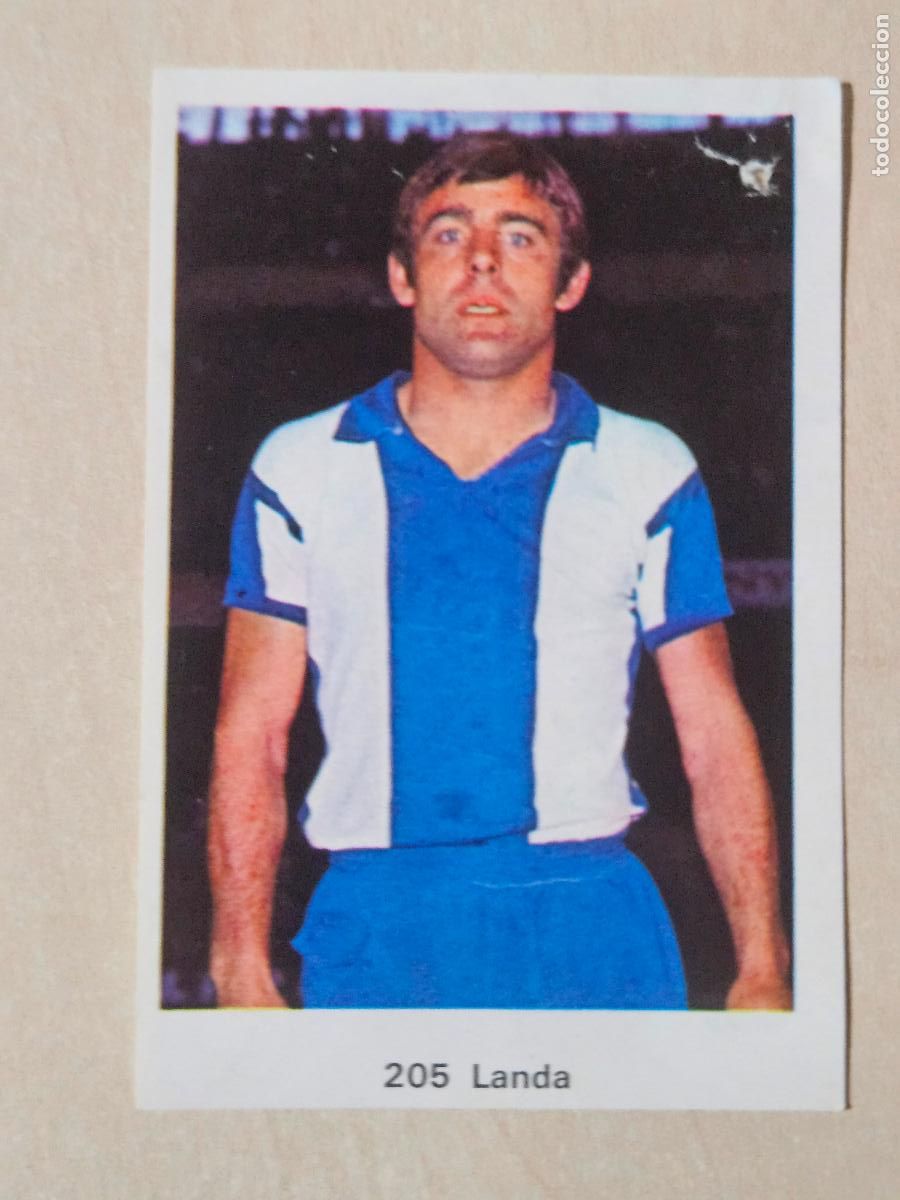 Cromos de f&uacute;tbol: N&ordm; 205 LANDA - DEPORTIVO CORU&Ntilde;A - CAMPEONATO NACIONAL DE LIGA RUIZ ROMERO 1973 - CROMO RECUPERADO