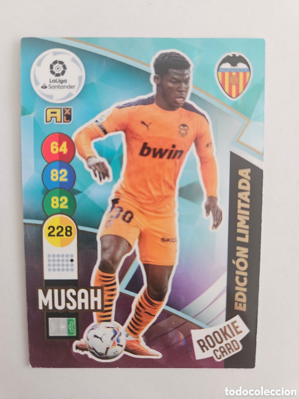 Cromos de f&uacute;tbol: MUSAH VALENCIA ROOKIE CARD EDICI&Oacute;N LIMITADA ADRENALYN XL LIGA 2020/21 20 21 PANINI
