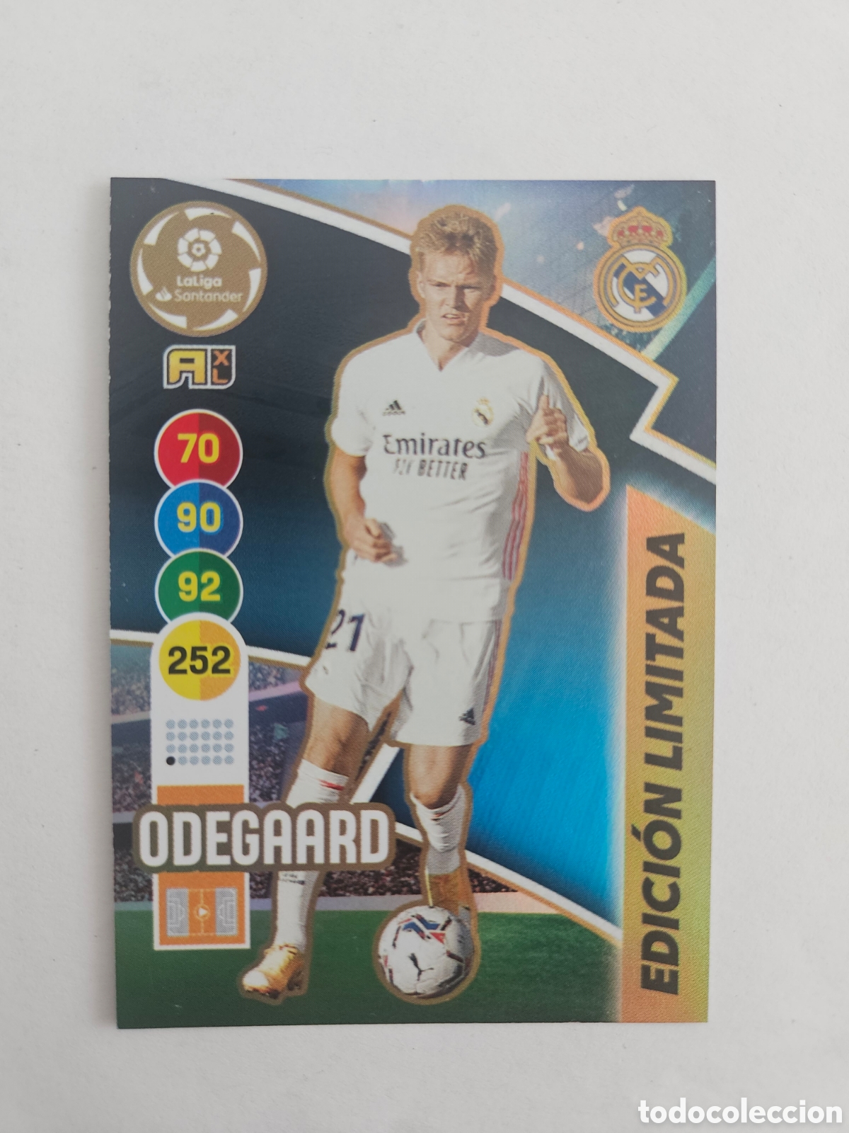 Cromos de f&uacute;tbol: EDICION LIMITADA ODEGAARD REAL MADRID ADRENALYN 20-21