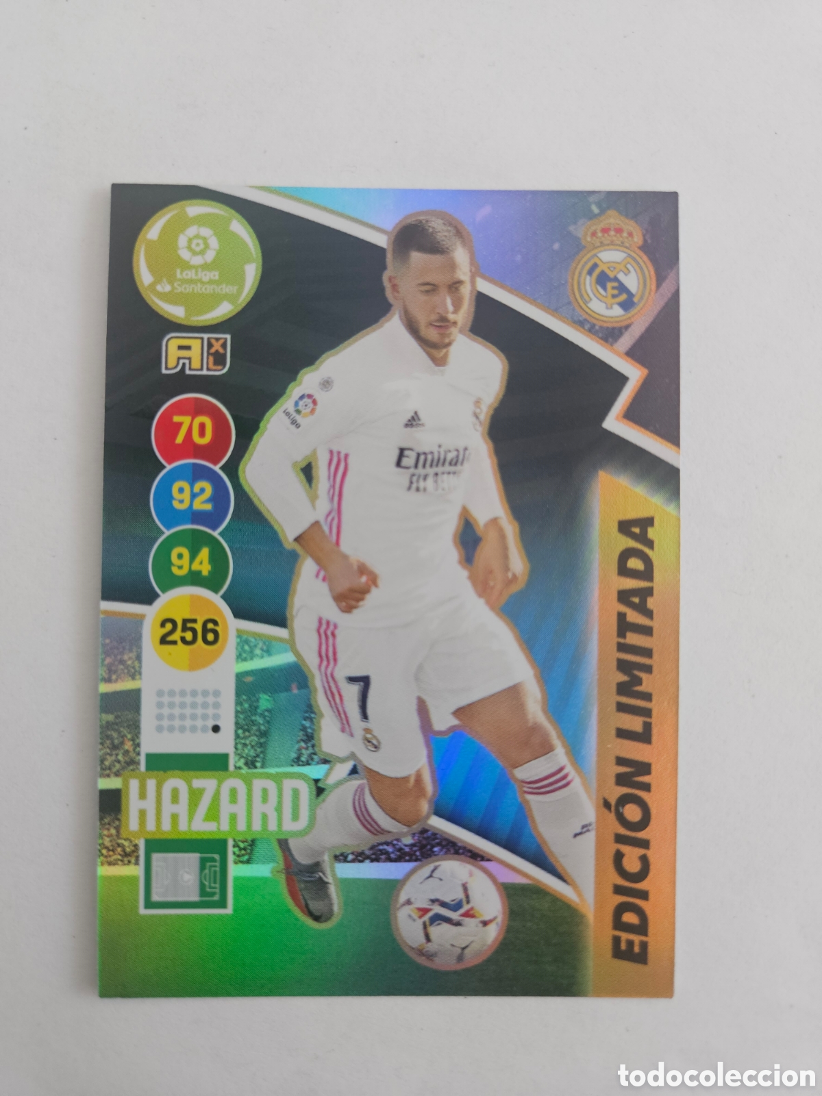Cromos de f&uacute;tbol: EDICION LIMITADA HAZARD REAL MADRID ADRENALYN 20-21